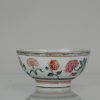 0661 Lovely Amsterdam Bont bowl with a rare scene of of flowers in famille rose - Image 10