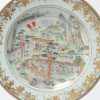 0795 A 18th c mandarin pallette plate with a nice procession scene Qianlong - Image 14
