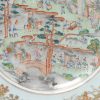 0795 A 18th c mandarin pallette plate with a nice procession scene Qianlong - Image 12