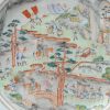 0795 A 18th c mandarin pallette plate with a nice procession scene Qianlong - Image 11
