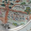 0795 A 18th c mandarin pallette plate with a nice procession scene Qianlong - Image 7