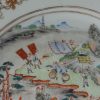0795 A 18th c mandarin pallette plate with a nice procession scene Qianlong - Image 4