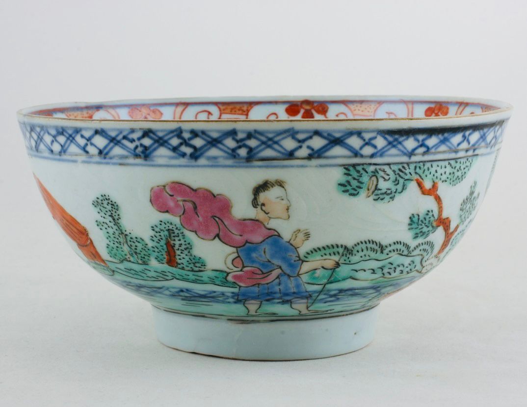 0662 Lovely Amsterdam Bont bowl with a rare scene religious or mythological scen of man and lady - Image 10