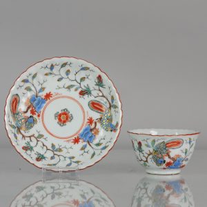 0604 Top quality Kakiemon Parrot Amsterdam Bont tea cup on Chinese Blank.