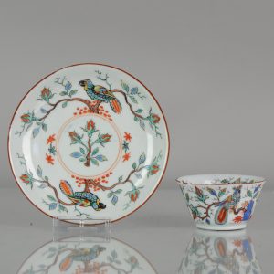 0597 Top quality Kakiemon Parrot Amsterdam Bont tea cup on Chinese Blank.