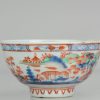 0521 A Chinese classic Kangxi bowl with landscape. Amsterdam Bont addition