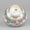 0304 Amsterdams Bont Bowl (clobbered). Blue and white china, decorated in Europe. This bowl is decorated with an example of 'The Music Party' in which a seated singer is accompained by two musicians, a cellist and a harpist. - Image 5