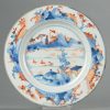 0488. Fantastic Kangxi Imari plate with possible Amsterdam Bont decoration with landscape.