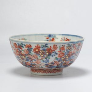 0833 Antique Kangxi Chinese Porcelain bowl with a very Amsterdam Bont decoration in Imari Verte Style