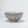 0830 Antique Chinese Porcelain bowl with a very Rare Famille Rose Amsterdam Bont decoration Rooster
