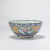 0830 Antique Chinese Porcelain bowl with a very Rare Famille Rose Amsterdam Bont decoration Rooster - Image 2