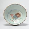 0830 Antique Chinese Porcelain bowl with a very Rare Famille Rose Amsterdam Bont decoration Rooster - Image 3