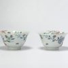 0853 & 0854 Antique Chinese porcelain Amsterdams Bont Kakiemon Parrot bowl blue and white china - Image 10