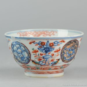 0340. Amsterdams Bont bowl, blue and white china, decorated in Europe