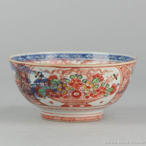 0325. Amsterdams Bont bowl. blue and white china, decorated in Europe. The original bowl has a beautiful