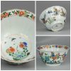 0264 Very nice famille verte bowl. Decorated with flowers in multiple colors. Broken but fantastic piece, very rare.