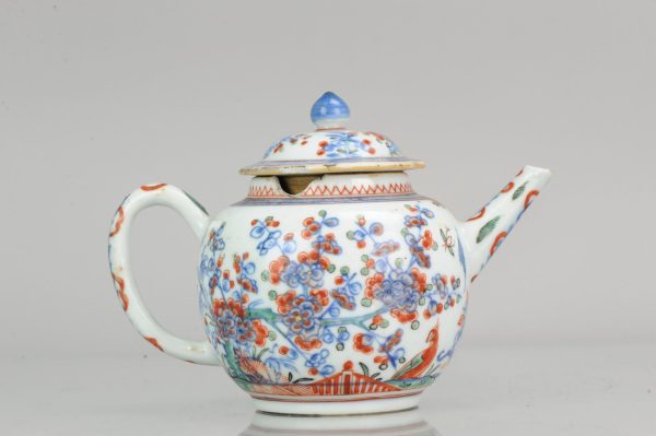 0567 Amsterdam Bont Teapot. Prunus in Kakiemon style with parrot - Image 5