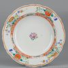 0350 Famille Rose plate Qianlong period. Unusual decoration.