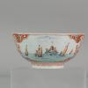 0528 Unusual Amsterdam Bont bowl with a decoration of ship at an Island