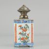 0503. A Kangxi Tea caddy Amsterdam Bont Kakiemon Style with flowers and bird.