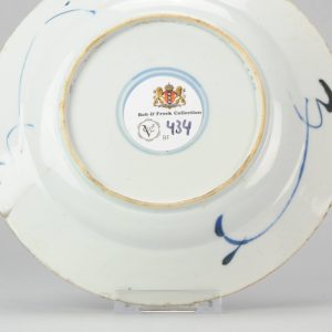 0434 Gorgeous kangxi plate in beautiful deep blue. Very much ming style.