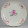 0133 Famille Rose plate with rare design after German porcelain Qing Dynasty