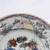 0259. Very rare Amsterdam Bont Grisaille plate. Underglaze in blue with flowers. Overpainted in lots of black, red yellow and blue. - Image 7