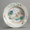 0006 Lovely Famille Rose plate with a landscape scene