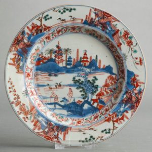 0030 Amsterdam bont plate, rare decoration Kangxi Period (1662 -1722) or Yongzheng (1723-1735)