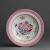 0055 Lovely Qianlong Famille Rose plate with flowers