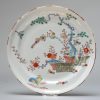 0884 Birds in nicely painted Kakiemon style. Painted in Holland on a CHinese porcelain plate