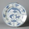0922. Lovely Wanli or Jiajing Two Deer plate Ming Kraak plate.