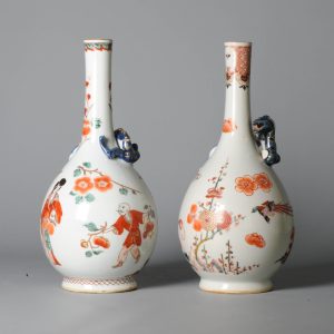 0941 & 0942 A Pair Chinese Porcelain Kangxi Vases with a Amsterdam Bont Decoration
