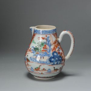 0950 A Tea Milk Jug. Painted in Europe on a Chinese B/W Piece. Amsterdam Bont