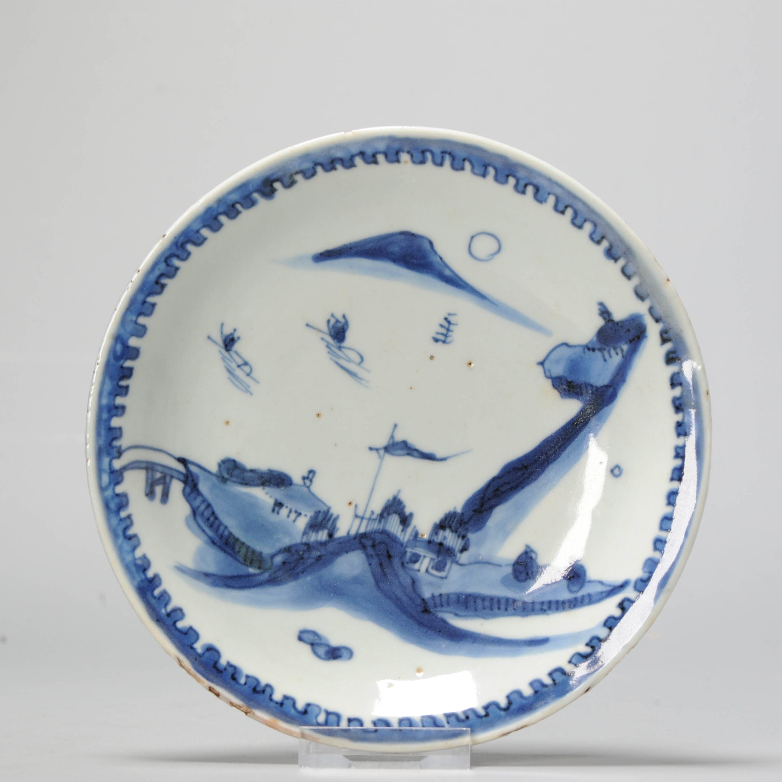 0995 A Chinese porcelain Ming Kosometsuke dish for the Japanese Market Landscape