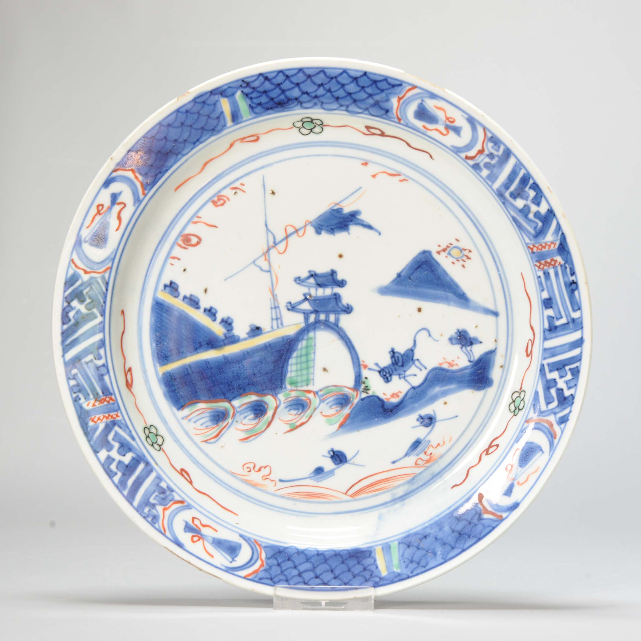 0987 A Chinese porcelain Ming Kosometsuke dish for the Japanese Market