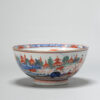 1060 Antique Chinese Porcelain bowl blue and white Landscape Decorated in Europe. Amsterdam Bont - Image 3