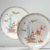 1054 & 1055 Antique Chinese porcelain plates with Amsterdam Bont Kakiemon Decoration