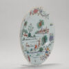 1157 Antique Chinese porcelain Stag Hunt Plate with rare Amsterdam Bont Decoration - Image 4