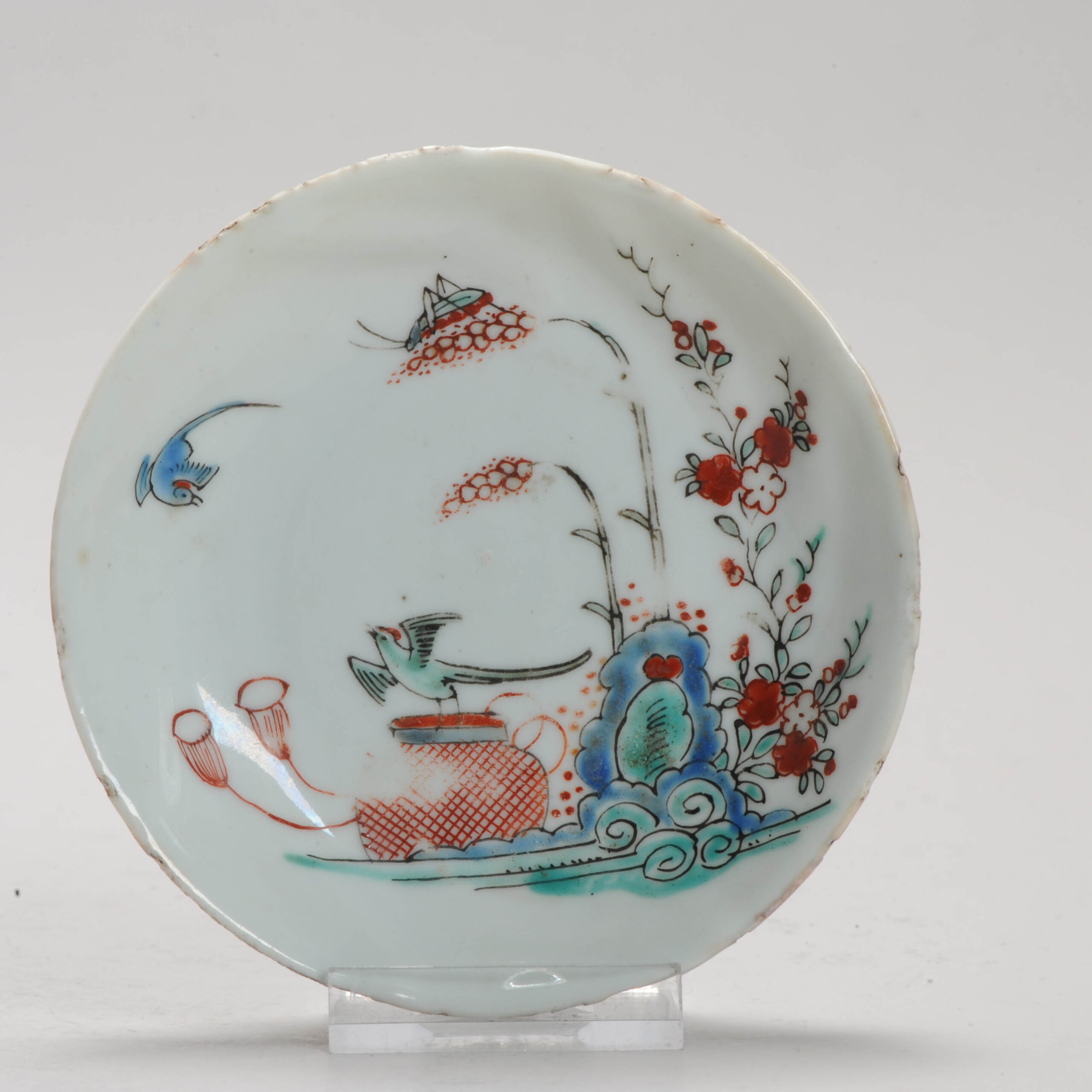 1155 Antique Chinese porcelain plate with Amsterdam Bont Kakiemon Decoration