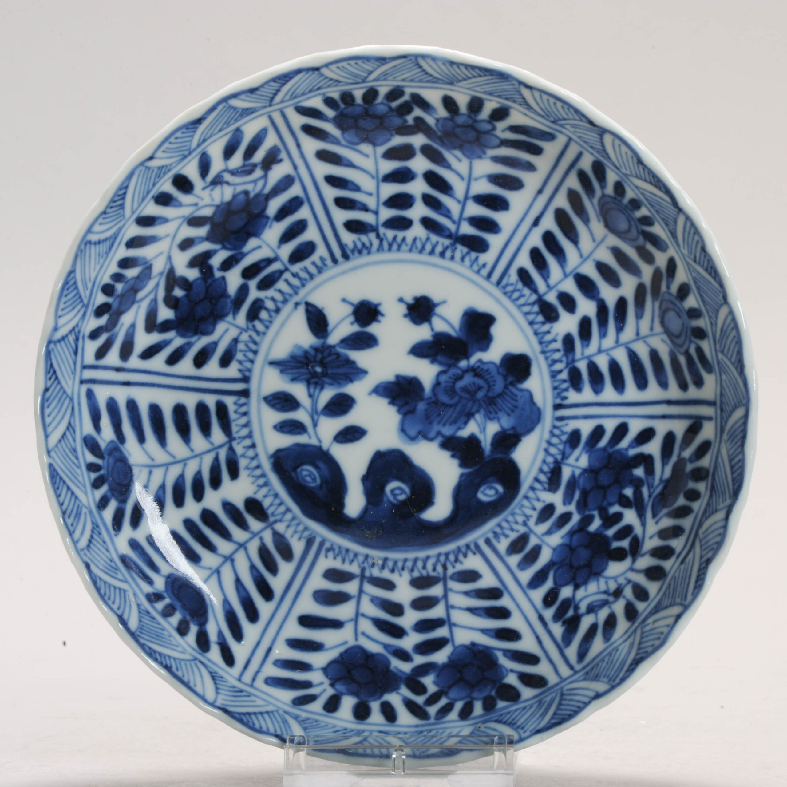 1164 Lovely Guangxu Blue and White Dish With with a very interesting mark
