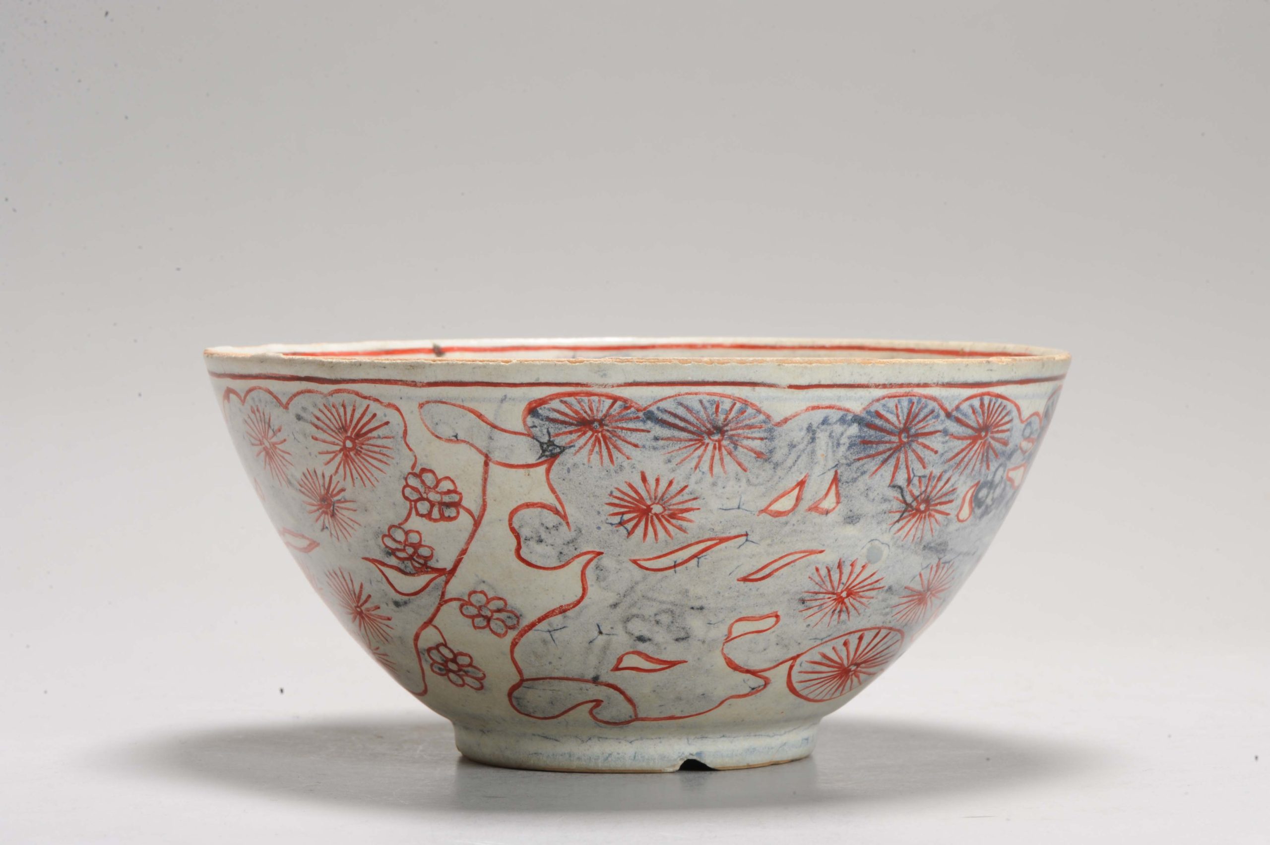 1203 A Chinese porcelain Ming Jiajing Bowl with an added decoration