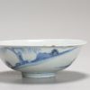1185 A Chinese porcelain Ming Blue and White bowl with Xieyi Landscape - Image 10