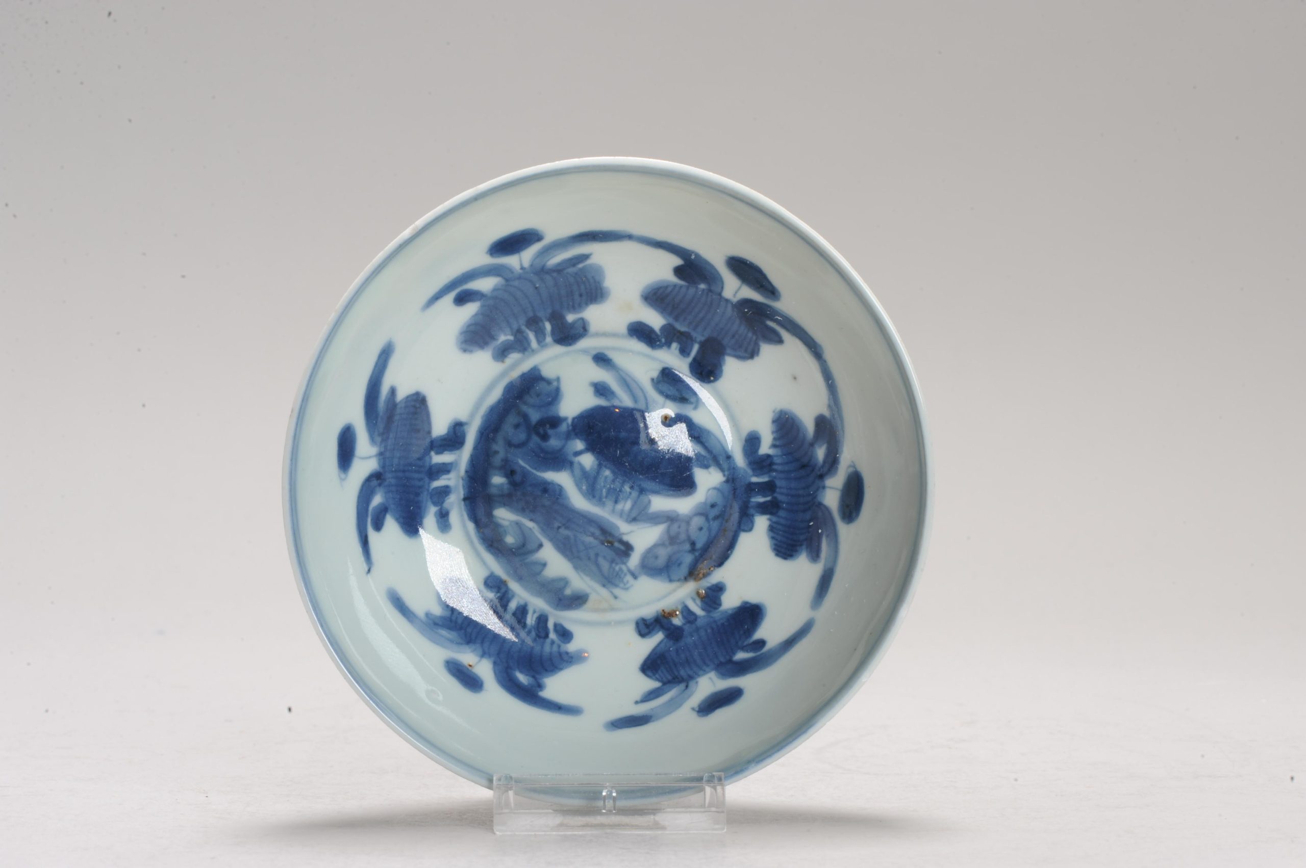 1188 A Chinese porcelain Ming Blue and White bowl with Xieyi Duck Lotus Pond