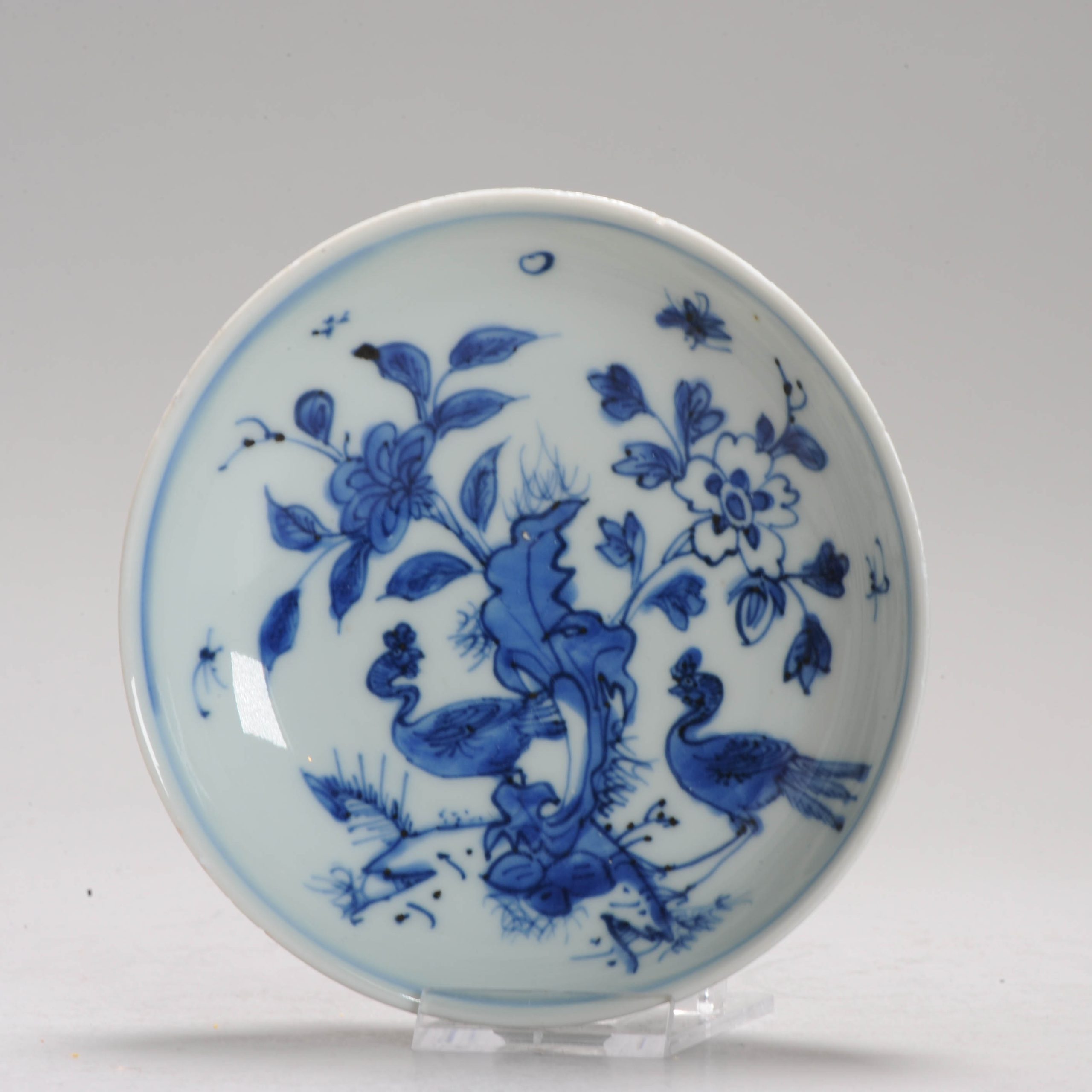 1193 A Chinese porcelain Ming Blue and White Plate with Pheasants