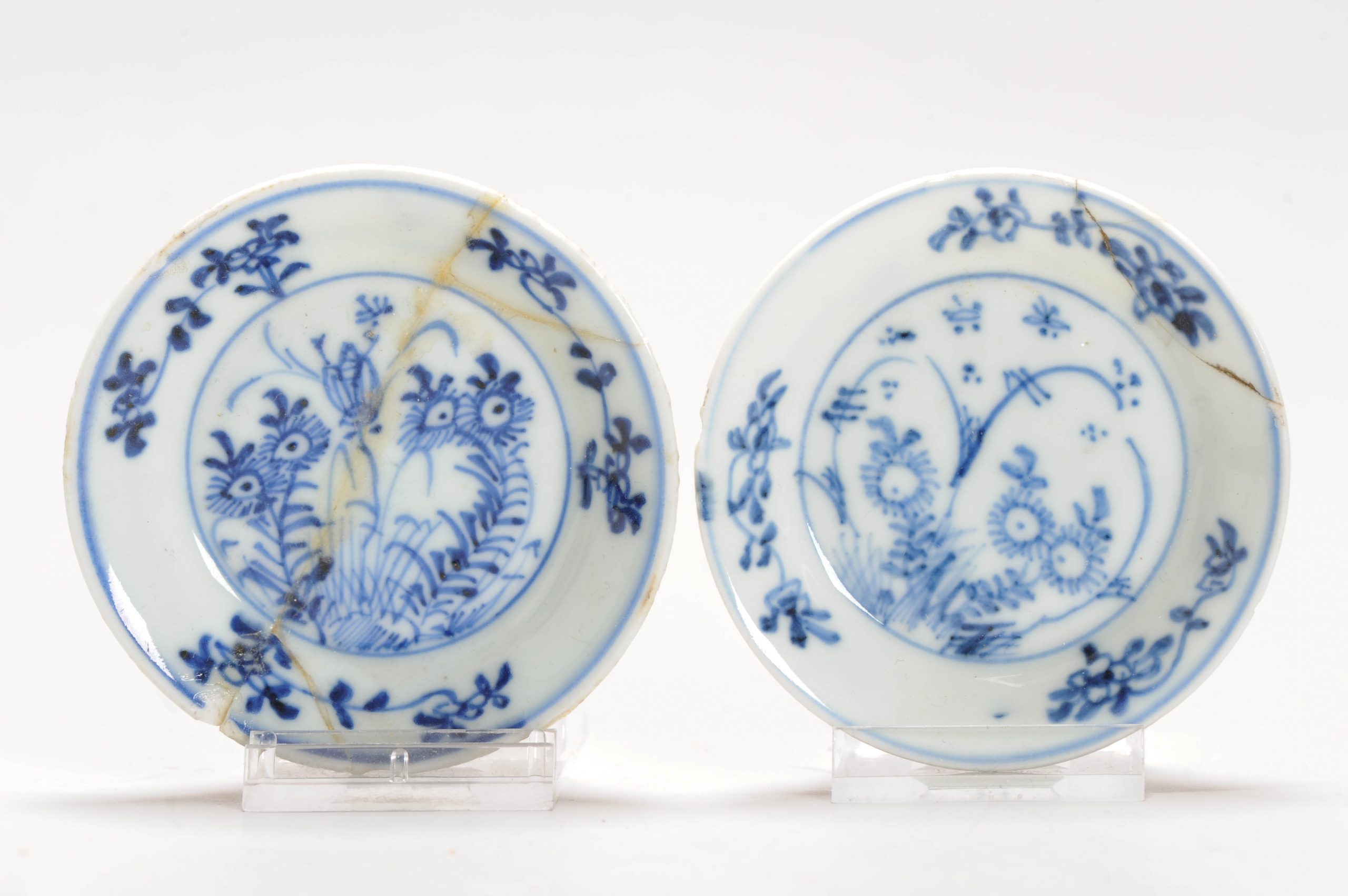 1276 & 1277 Lovely Pencilled Yongzheng Miniature Dishes