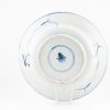 1328 Lovely cobalt blue plate with Literatus. Very much in Ming style on the rim and base - Image 8