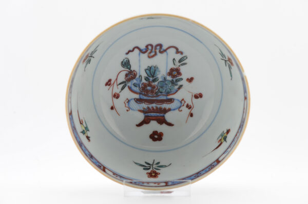 1334 Chinese Amsterdam Bont Bowl. Underglaze Blue Overdecorated - Image 4