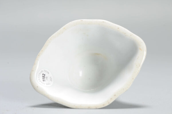 1357 Antique 17th C Chinese Cup Dehua Blanc de Chine Libation Cup. Redecorated in Europe. Most Likely in the UK - Image 3