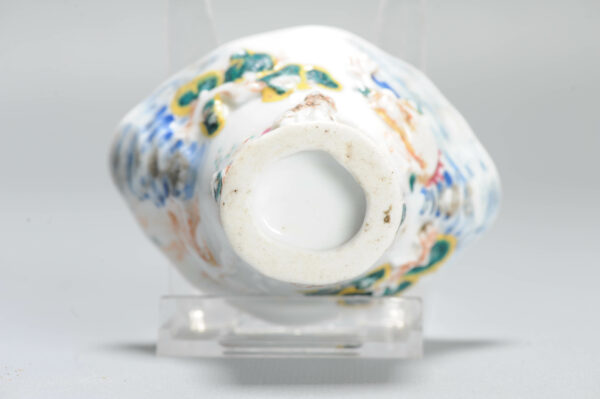 1357 Antique 17th C Chinese Cup Dehua Blanc de Chine Libation Cup. Redecorated in Europe. Most Likely in the UK - Image 15